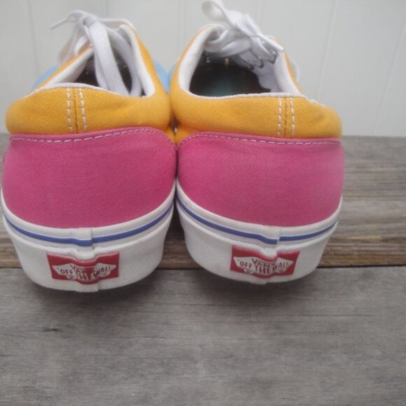 Vans Men's Shoes ERA CANVAS 'COLOR BLOCK Blue Pink and Orange 10.5 - Picture 5 of 7